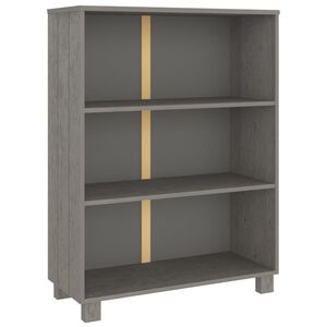 vidaXL B&uuml;cherschrank HAMAR Hellgrau 85x35x112 cm Massivholz Kiefer