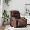 vidaXL Elektrischer Relaxsessel Braun Kunstleder