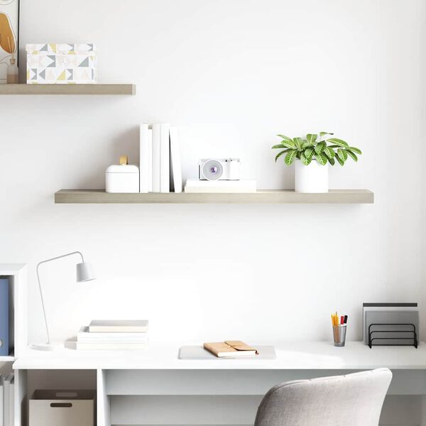 vidaXL Schweberegal Eichen-Optik 120x23,5x3,8 cm MDF