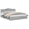vidaXL Bettrahmen Graues Sonoma 200 x 200 cm Massives Kiefernholz