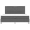 vidaXL Boxspringbett mit Matratze Dunkelgrau 200 x 200 cm Stoff