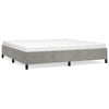 vidaXL Bettgestell ohne Matratze Hellgrau 200x200 cm Samt