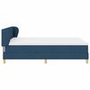 vidaXL Boxspringbett mit Matratze mit Kopfteil Blau 140 x 190 cm Stoff