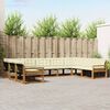 vidaXL Outdoor-Sofagarnitur mit Kissen 9 pcs Natur und Creme