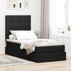 vidaXL Bett mit Stauraum und LED mit LED Schwarz 90 x 200 cm Polyester