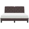 vidaXL Bett mit Matratze Dunkelbraun 140x200 cm Stoff