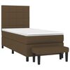 vidaXL Boxspringbett mit Matratze Dunkelbraun 90x200 cm Stoff