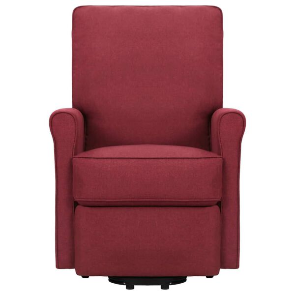 vidaXL Massagesessel mit Aufstehhilfe Weinrot Stoff