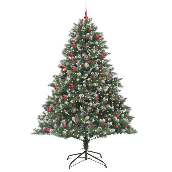 vidaXL Künstlicher Weihnachtsbaum mit 300 LEDs Grün 140 x 140 x 210 cm