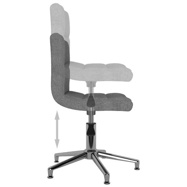 vidaXL Esszimmerstuhl Drehbar Hellgrau Stoff