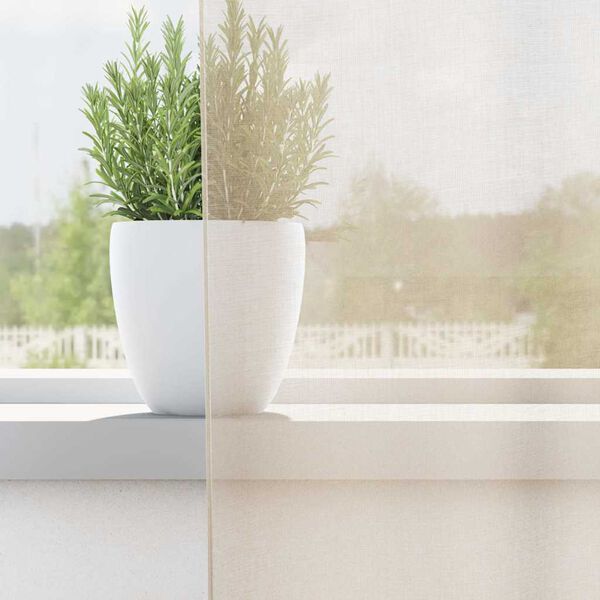 vidaXL Voile Vorhänge mit Lasche 2 Stk. Creme