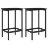 vidaXL Barhocker 2 pcs Schwarze Eiche 40 x 32 x 74 cm Holzwerkstoff