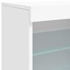 vidaXL Sideboard mit LED-Leuchten Wei&szlig; 181,5x37x67 cm