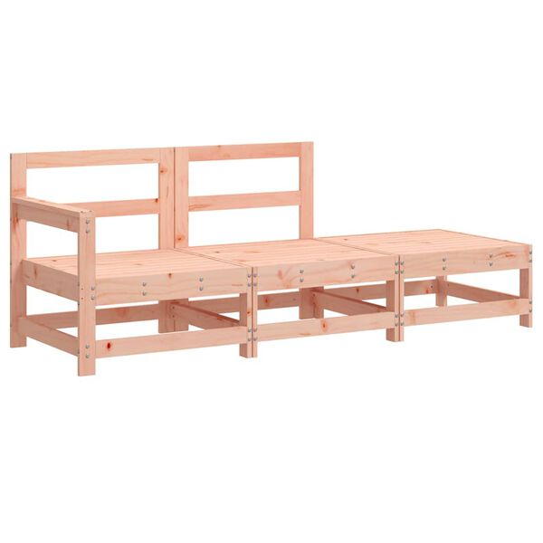 vidaXL 3-tlg. Garten-Lounge-Set mit Kissen Massivholz Douglasie
