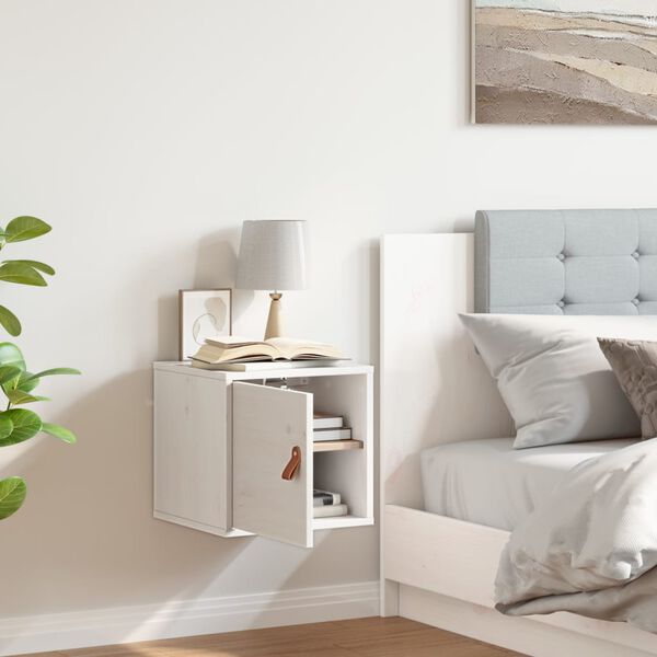 vidaXL Wandschrank Wei&szlig; 31,5x30x30 cm Massivholz Kiefer