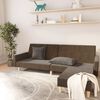 vidaXL Schlafsofa 2-Sitzer mit Fu&szlig;hocker Taupe Stoff