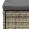 vidaXL 6-tlg. Garten-Lounge-Set mit Kissen Grau Poly Rattan