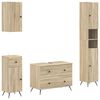 vidaXL 4-teiliges Badezimmer-Schrank-Set BREDA Sonoma-Eiche