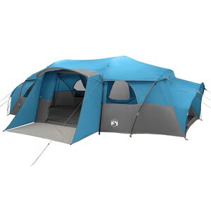 vidaXL Familienzelt mit Regenschutz wasserdicht Blau 18-Personen