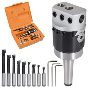 vidaXL 15-tlg. Bohrwerkzeug-Set 50 mm Bohrkopf F1-12 MT2-M10