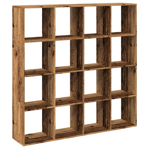 vidaXL B&uuml;cherregal Altholz-Optik 137,5x29x137,5 cm Holzwerkstoff