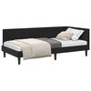 vidaXL Eckbettgestell Schwarz 90 x 190 cm Samt