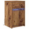 vidaXL LED Nachttisch Altholz 38 x 34 x 61 cm Holzwerkstoff