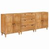 vidaXL Sideboard 3 pcs Braun 60 x 33 x 75 cm massives Mangoholz