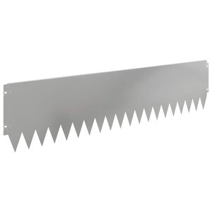 vidaXL Rasenkante 10 stk. 103 x 25 cm Stahl Silber