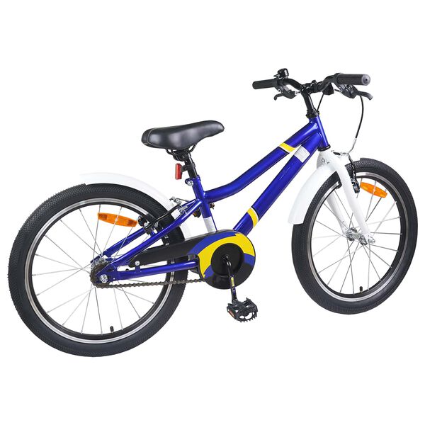 vidaXL Kinderfahrrad 24 Zoll f&uuml;r 8-12 Jahre alt Blau Wei&szlig;