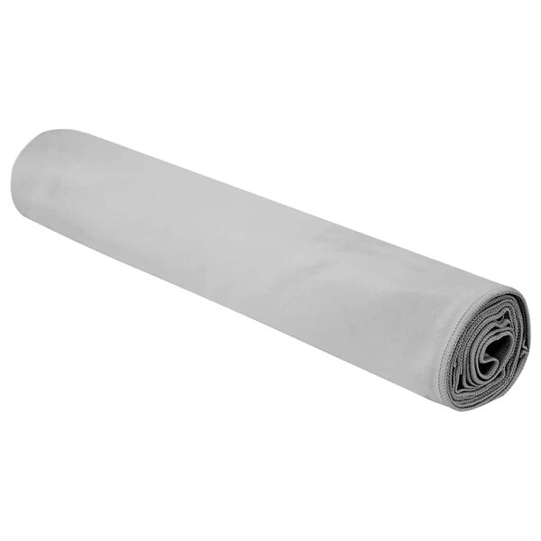 vidaXL Sporthandt&uuml;cher 2 pcs Grau 200 x 100 cm Polyester und Polyamid