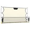 vidaXL Fu&szlig;ball-Rebounder Schwarz und Gelb 183x85x120 cm Polyester