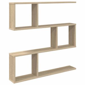 vidaXL Wandregal Sonoma-Eiche 80 x 12 x 79,5 cm Holzwerkstoff