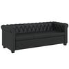 vidaXL Chesterfield-Sofa 3-Sitzer Kunstleder Schwarz