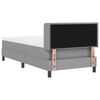 vidaXL Boxspringbett mit Matratze Hellgrau 200 x 80 cm Polyester