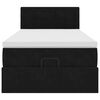 vidaXL Ottomane Bett mit Matratze & LEDs Schwarz 80x200 cm Samt