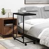 vidaXL Beistelltisch mit Rollen Schwarz 55x35x70 cm Holzwerkstoff