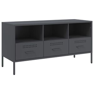 vidaXL TV-Schrank Anthrazit 100,5x39x50,5 cm Stahl