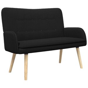 vidaXL 2-Sitzer Sofa Schwarz 115 x 61 x 87 cm Boucl&eacute;