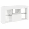 vidaXL Eck-LED-TV-Schrank Wandmontiert Hochglanz Wei&szlig; 100 x 40 x 50 cm