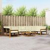 vidaXL Outdoor-Sofagarnitur mit Kissen 8 pcs Natur und Creme