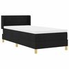 vidaXL Boxspringbett mit Matratze Schwarz 200 x 100 cm Polyester