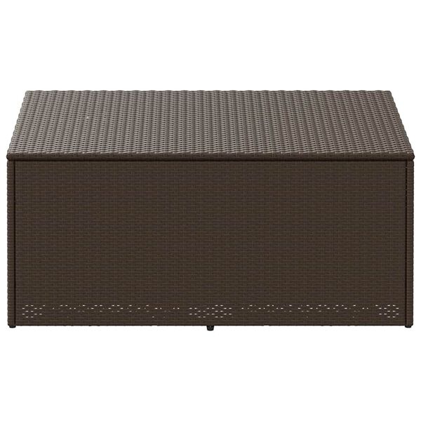 vidaXL Garten-Auflagenbox Braun 110x50x58 cm Poly Rattan
