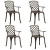 vidaXL 5-tlg. Bistro-Set Aluminiumguss Bronzen