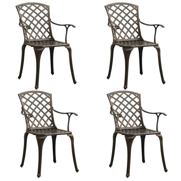 vidaXL 5-tlg. Bistro-Set Aluminiumguss Bronzen