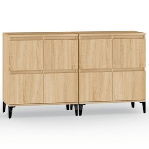 vidaXL Sideboards 2 Stk. Sonoma-Eiche 60x35x70 cm Holzwerkstoff