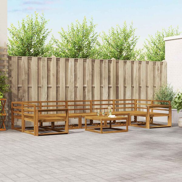 vidaXL Outdoor-Sofagarnitur 8 pcs Natur Massivholz Akazie