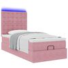 vidaXL Ottoman-Bett mit Matratzen & LEDs Rosa 80x200 cm Samt