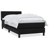vidaXL Boxspringbett mit Matratze Schwarz 100x210 cm Samt