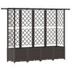 vidaXL Hochbeet mit Rankgitter und Dach Braun 203 x 40 x 138 cm PP